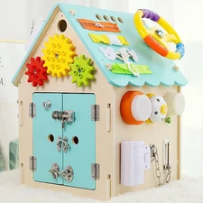 Деревянная игрушка бизикуб MD 1341 домик купить