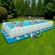 Каркасный бассейн Intex 28376, 975 х 488 х 132 см., песочный с хлоргенератором фото 54