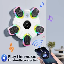 Боксерский набор MS 4453-W тренажер - мишень, 5 целей, звук, свет, Bluetooth, белый фото 37