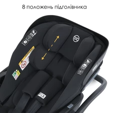 Детское автокресло ME 1110 i-Fix Moon Black El Camino, черное фото 54