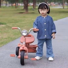 Детский трехколесный велосипед Turbo Trike MT 1037 Peach Fuzz, музыка, свет, персиковый фото 37