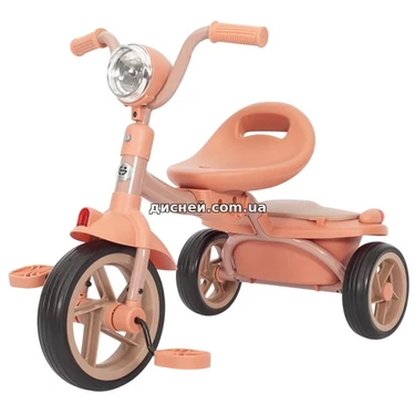 Детский трехколесный велосипед Turbo Trike MT 1037 Peach Fuzz, музыка, свет, персиковый