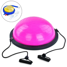 Спортивный инвентарь MS 2609-1 Pink балансировочная платформа, Bosu, эспандер, насос, розовый