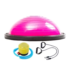 Спортивный инвентарь MS 2609-1 Pink балансировочная платформа, Bosu, эспандер, насос, розовый купить