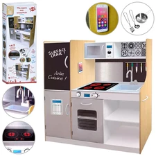 Деревянная игрушка кухня MD 1990, микроволновка, мойка, холодильник