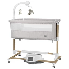Детская кроватка - качалка Carrello Bloom CRL-10304 Silk Beige бежевая