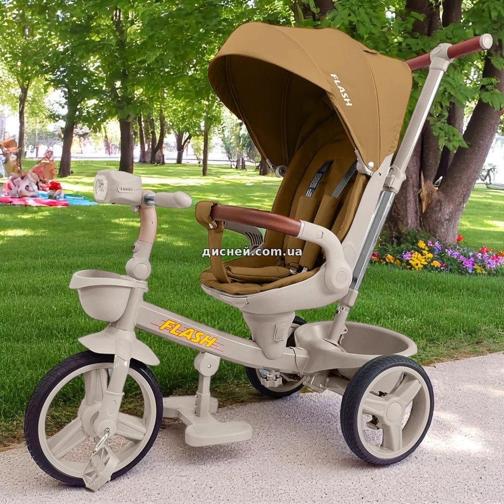 Велосипед триколісний Tilly Flash T-3812 Orange помаранчевий