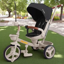 Трехколесный велосипед Tilly Flash T-3812 Dark Grey темно-серый