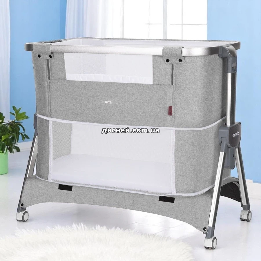 Дитяче ліжечко Carrello Aria CRL-16401 Silver Grey сіре - Купити в