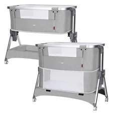 Детская кроватка - манеж Carrello Aria CRL-16401 Silver Grey серая купить