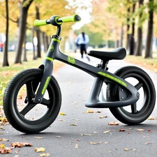 Детский беговел 12 дюймов MBB 1043-1 Prof1 Kids серый, нейлоновая рама