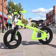 Детский беговел 12 дюймов MBB 1043-2 Prof1 Kids салатовый, нейлоновая рама фото 14