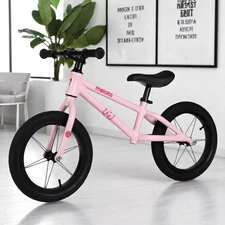 Детский беговел для девочки 12 д. MBB 1045-12-3 Prof1 Kids, розовый
