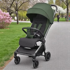 Детская прогулочная коляска Carrello Atom M CRL-5527 Echo Green, зеленая