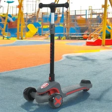 Детский самокат JR 3-125-G Maxi-big серый, складной руль