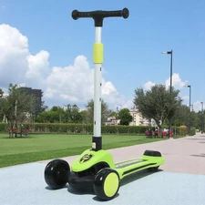 Детский самокат Prof1 Kids JR 3-131-LGR Maxi-big, зеленый, музыка, свет фото 37