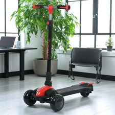 Самокат Prof1 Kids JR 3-132-R черно-красный, Maxi-big, складной