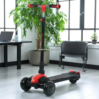 Самокат Prof1 Kids JR 3-132-R черно-красный, Maxi-big, складной