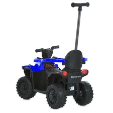 Детский квадроцикл - толокар M 6123 EBLR-4 синий фото 14