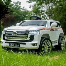 Детский электромобиль джип M 6146 EBLR-1 Toyota белый, 4 мотора