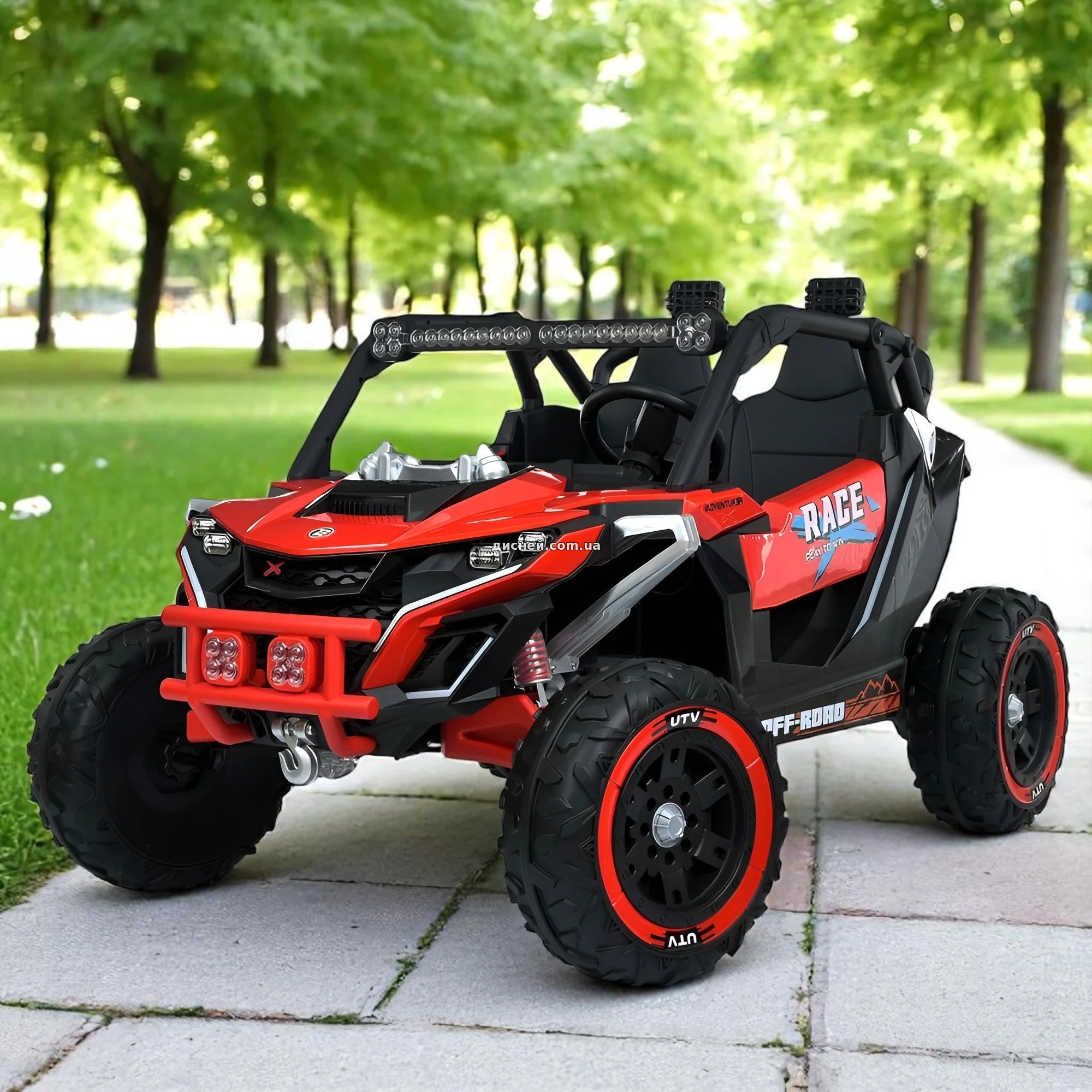 Двухместный детский багги M 6149EBLR-3(24V) красный, 2 мотора по