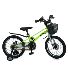 Детский велосипед 16 д. Prof1 MB 16Oxic Neon Green зеленый, с корзинкой