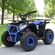 Детский квадроцикл HB-FFA 1000-4 (MP3) синий, мотор 1000W, 4 аккумулятора
