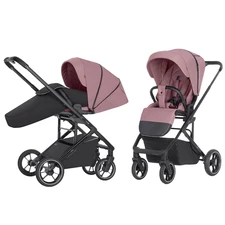 Прогулочная коляска Carrello Alfa BF CRL-5508 Rouge Pink розовая, чехол на ноги, москитная сетка фото 14