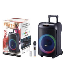 Акустическая колонка JBR-1205 беспроводная с пультом, микрофон, Bluetooth, TF, MP3, USB фото 2