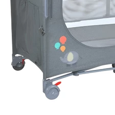 Детский манеж El Camino Unity+ ME 1098 Perfect Gray серый, двухуровневый фото 14