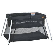 Детская кроватка - манеж El Camino So easy ME 1194 Black двухуровневая, черная
