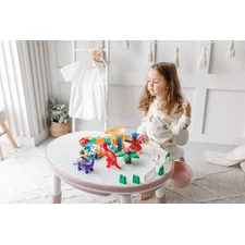 Столик - конструктор Bambi M 6177-11 Lego серый, двухсторонняя столешница фото 63