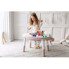 Столик - конструктор Bambi M 6177-11 Lego серый, двухсторонняя столешница фото 86