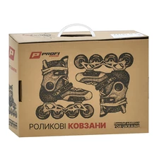 Детские раздвижные ролики A 4155-L-BL, размер 39-42, синие фото 41