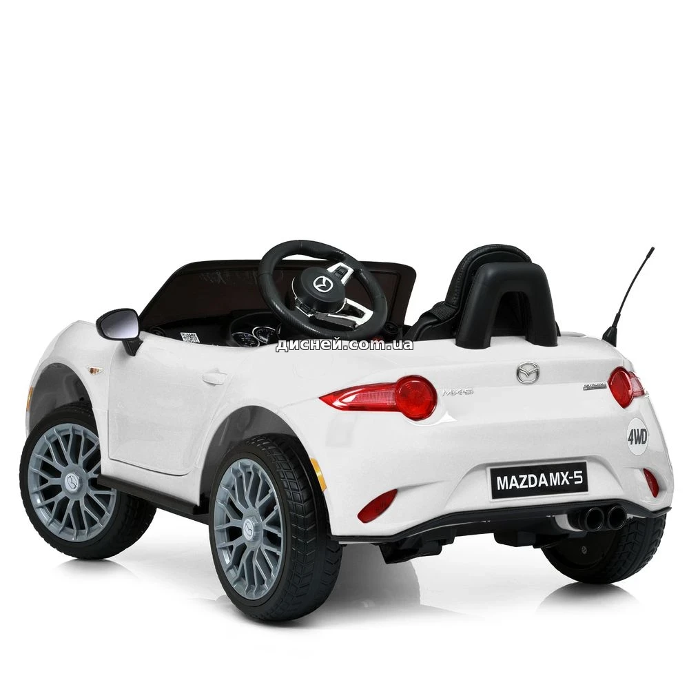 Дитяча машина M 5846EBLR-1 Mazda біла, чотири мотори - Купити в