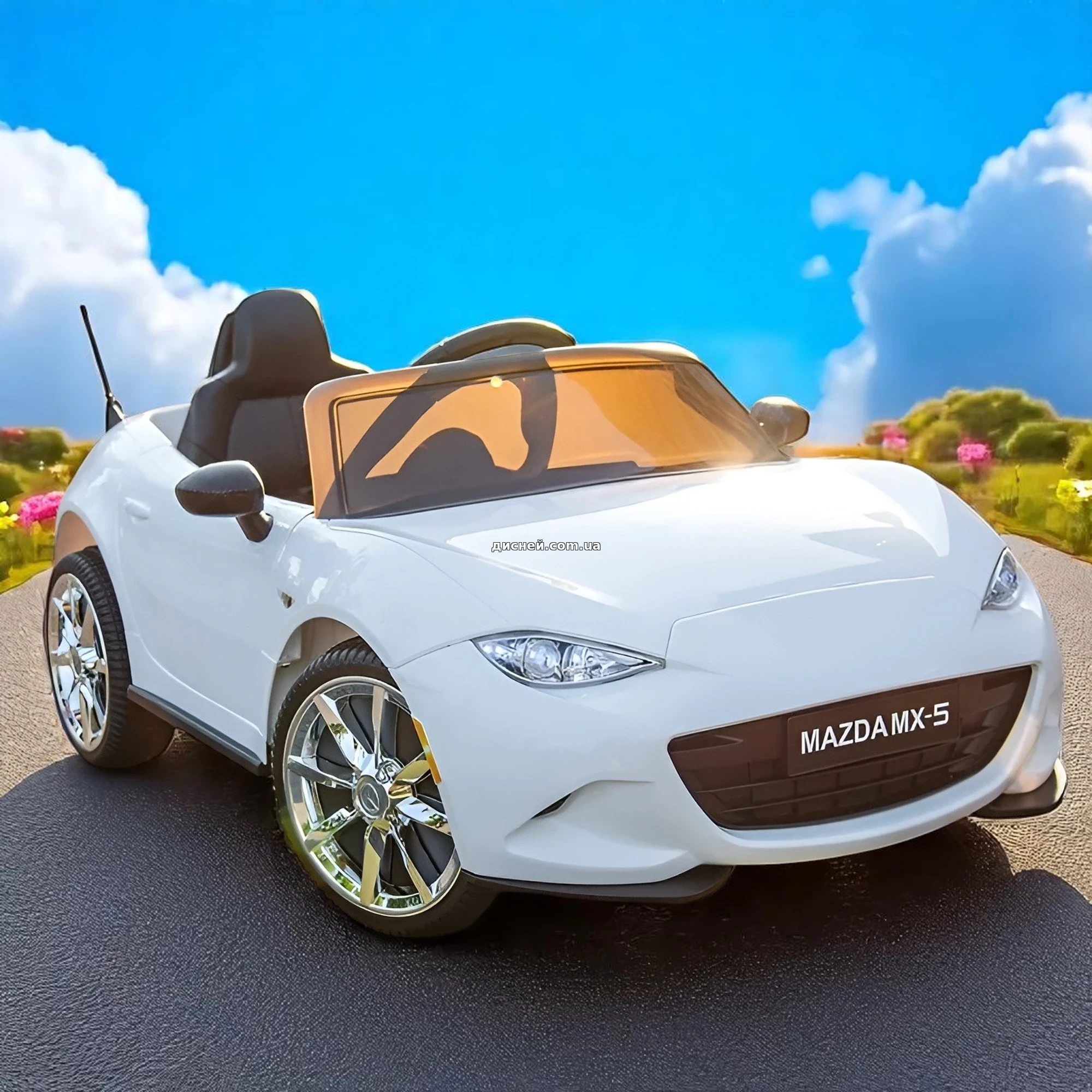 Детская машина M 5846EBLR-1 Mazda белая, четыре мотора - Купить в