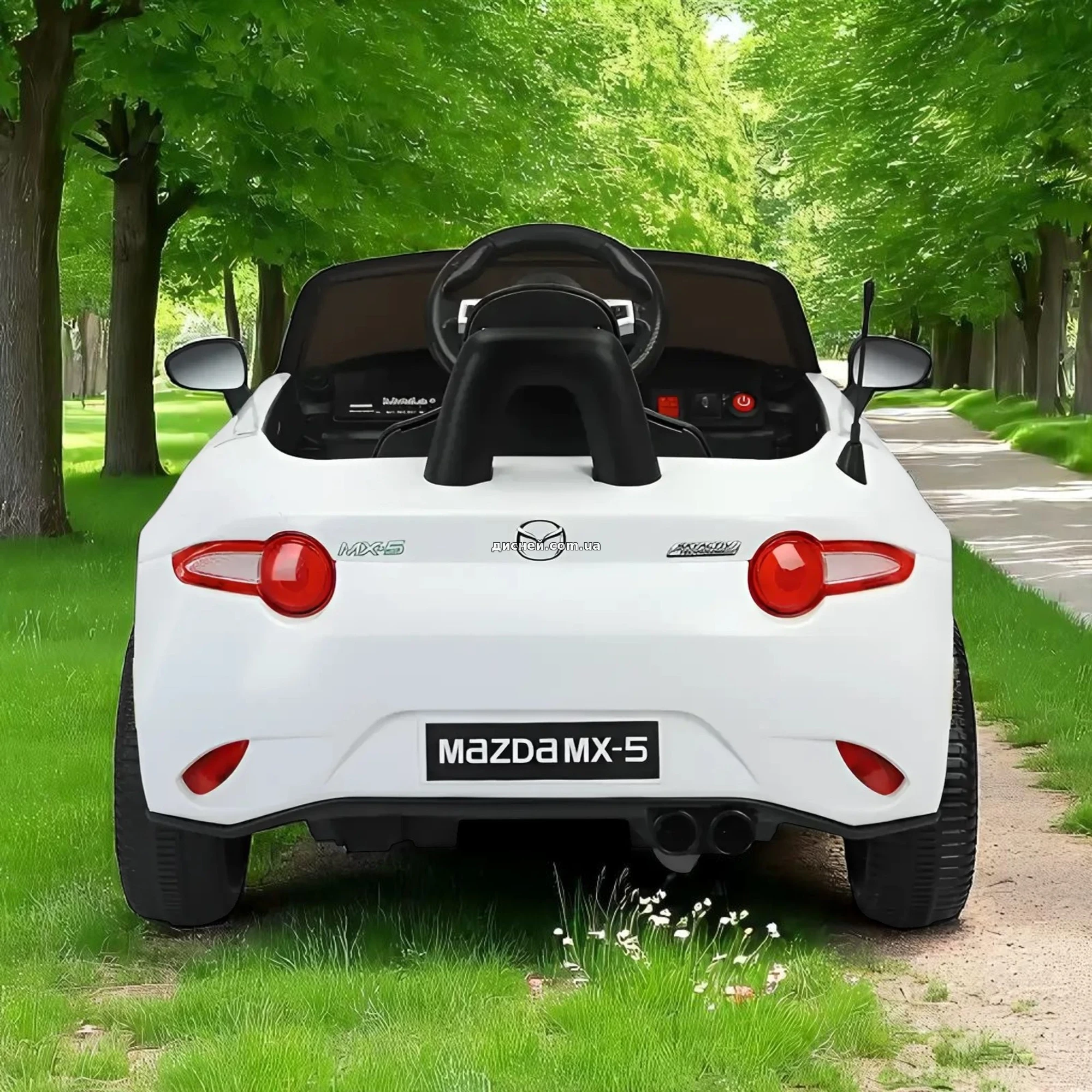Дитяча машина M 5846EBLR-1 Mazda біла, чотири мотори - Купити в