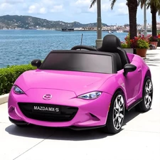 Детская машина на аккумуляторе M 5846 EBLR-8 Mazda розовая, лицензия