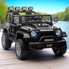 Двухместный детский джип M 6108 EBLR-2 (24V) черный, 4 мотора фото 14