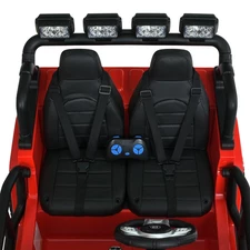Детский электромобиль джип M 6108 EBLR-3 (24V) двухместный, красный фото 53