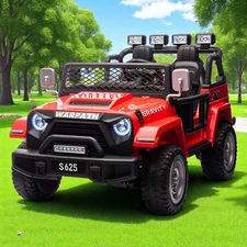 Детский электромобиль джип M 6108 EBLR-3 (24V) двухместный, красный купить