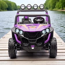 Двухместный детский багги M 6058 EBLR-9 (24V) фиолетовый, 4 мотора фото 14