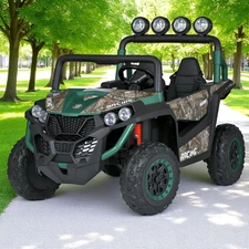 Двухместный детский багги M 6058 EBLR-18-5 (24V) зеленый камуфляж, 4 мотора