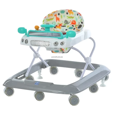 Детские ходунки Bambi M 6061-11-4 серо-голубые, музыка, свет