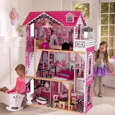 Кукольный домик MD 1362 деревянная игрушка, три этажа