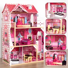 Кукольный домик MD 1362 деревянная игрушка, три этажа купить