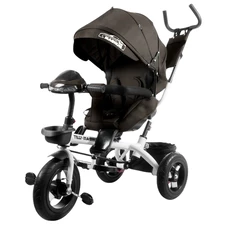Трехколесный велосипед Tilly Magnum T-3814 Black с ручкой, черный