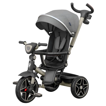 Трехколесный велосипед Tilly Spirit T-3811 Grey с ручкой, серый
