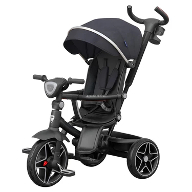 Трехколесный велосипед Tilly Spirit T-3811 Black с ручкой, черный