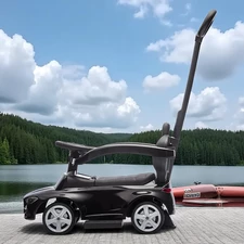 Детская каталка - толокар 668 L-2 с ручкой черная, Mercedes фото 37